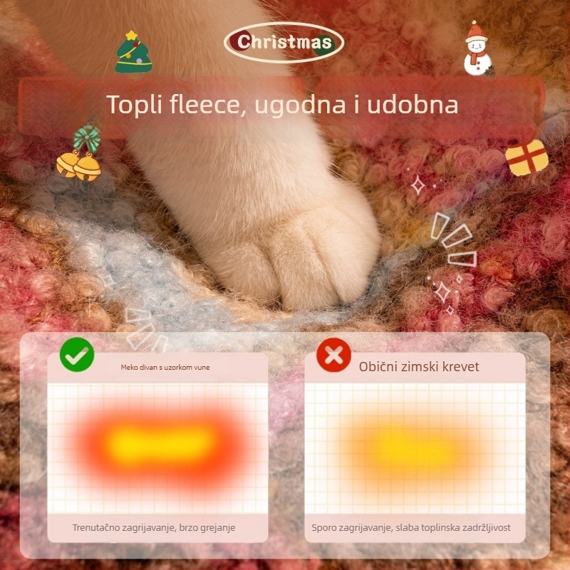 Gnijezdo za kućne ljubimce za pse — Materijal: PP pamuk + metalna cijev; Kategorija: gnijezdo za kućne ljubimce; Čišćenje: perivo; Ugradnja: jednostavna; Pogodno za: pse