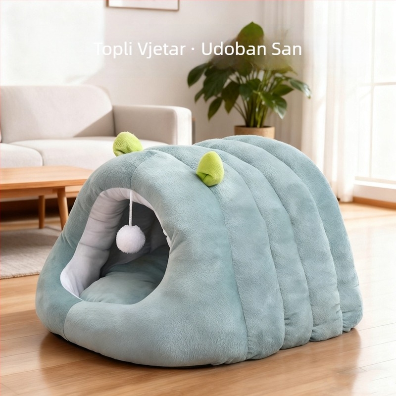 Gnijezdo za kućne ljubimce – poluzatvoreno leglo za psa, flanel materijal, odvojivo i perivo