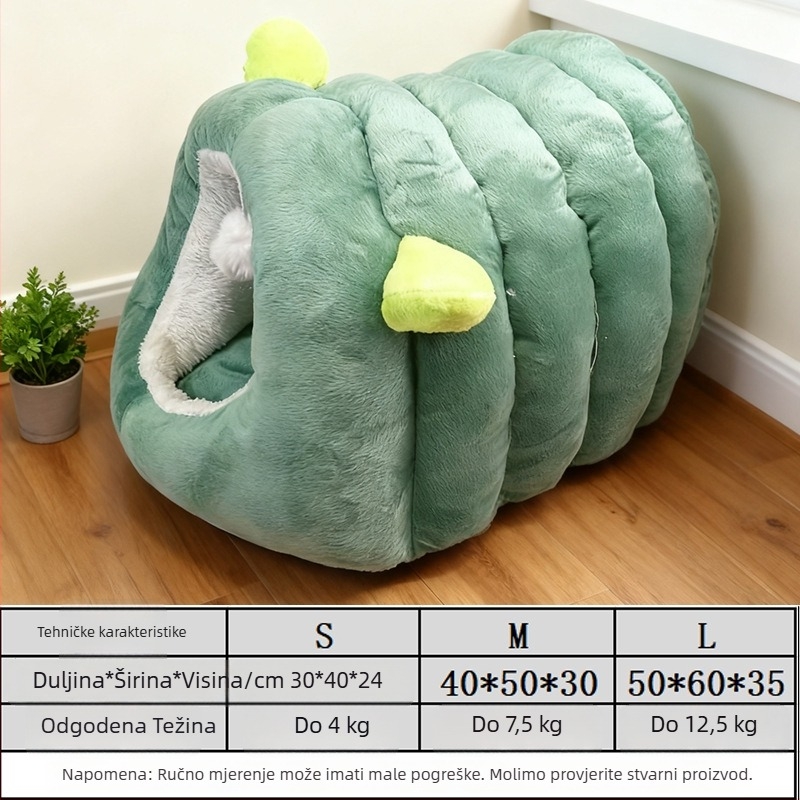 Gnijezdo za kućne ljubimce – poluzatvoreno leglo za psa, flanel materijal, odvojivo i perivo