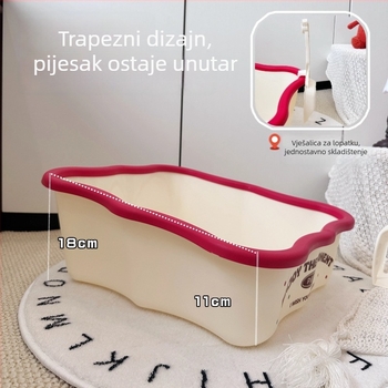 Poluzatvorena kutija za mačji pijesak s uključenom lopaticom, PP materijal, marka Urria, za mačke