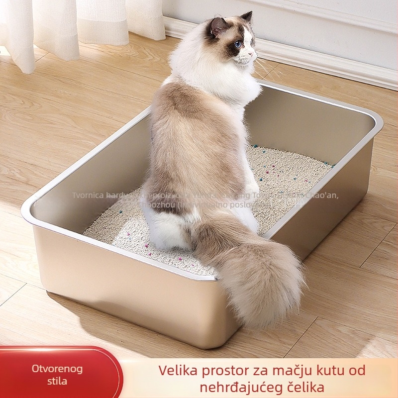 Kutija za mačke s poklopcem, podignuta, pravokutnog oblika