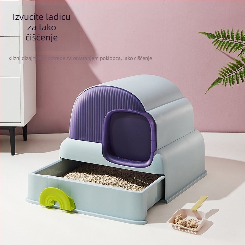 Potpuno zatvorena kutija za mačji pijesak - PP materijal - Brand: Yamada Heart - Za mačke