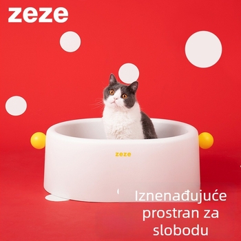 ZEZE Otvorena kutija za mačji stelj, otporna na prskanje, bentonitni materijal
