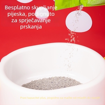 ZEZE Otvorena kutija za mačji stelj, otporna na prskanje, bentonitni materijal