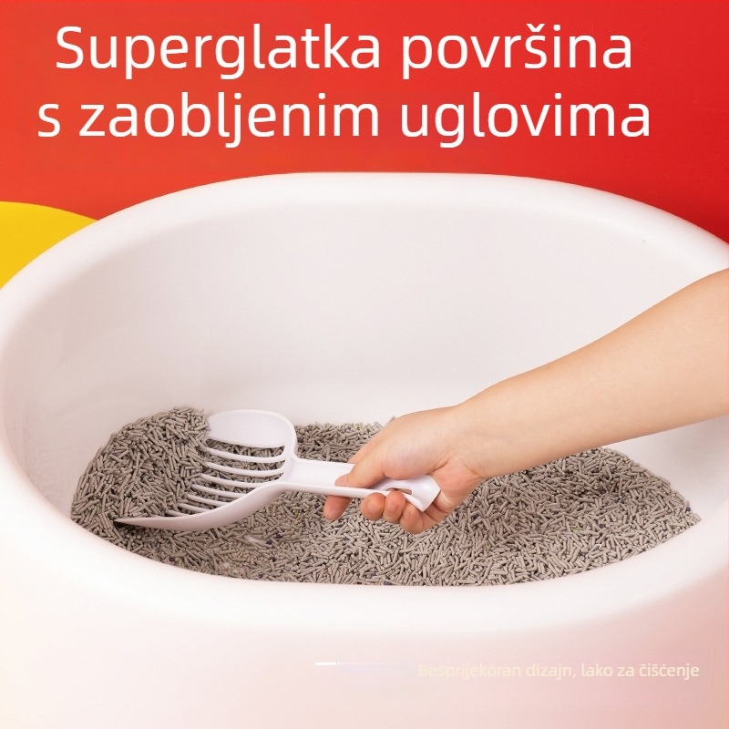 ZEZE Otvorena kutija za mačji stelj, otporna na prskanje, bentonitni materijal