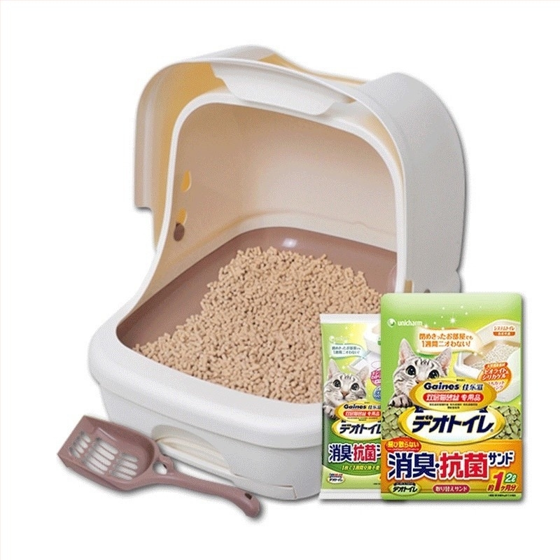 Potpuno zatvorena kutija za mačji pijesak s dvostrukim ladicama, odvajanje suho-mokro, PVC, uvoz iz Japana, brenda Jaloz