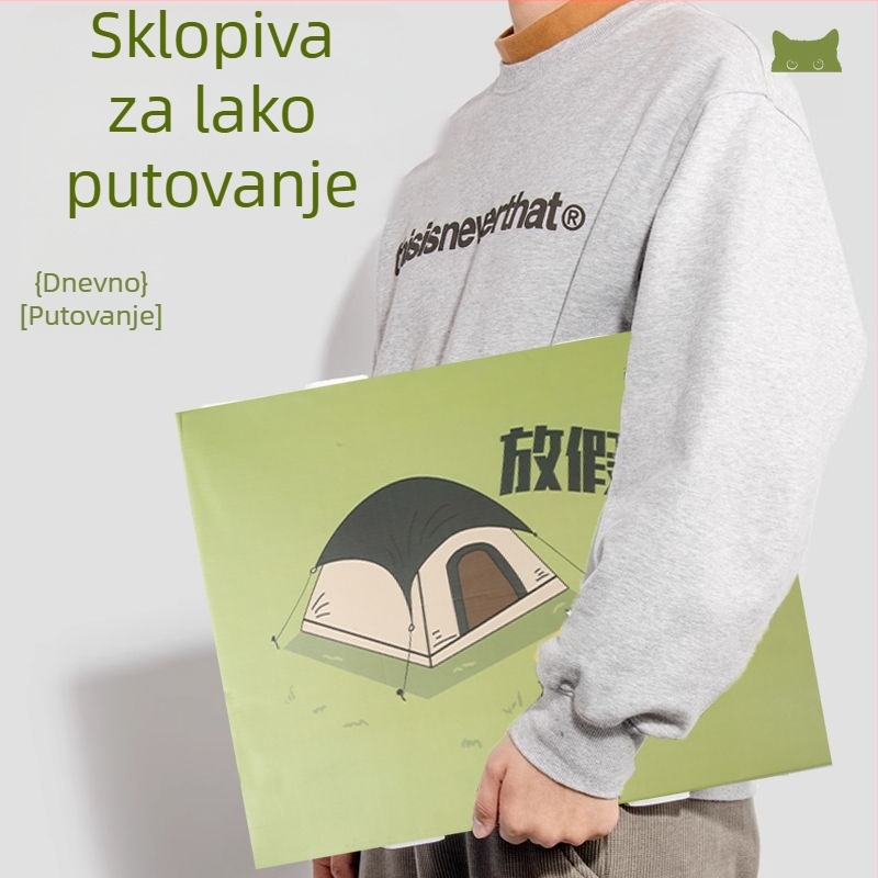 Jednokratna prijenosna kutija za mačji pijesak, sklopiva, protiv prolijevanja, privremeni mačji toalet za izlete