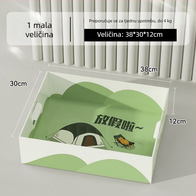 Jednokratna prijenosna kutija za mačji pijesak, sklopiva, protiv prolijevanja, privremeni mačji toalet za izlete