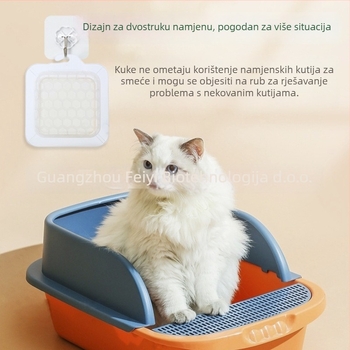 Automatska WC za mačke s kubom za dezodiranje N50, druga generacija, PP materijal, univerzalna kompatibilnost