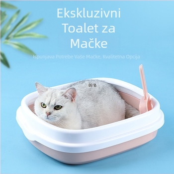 Kutija za mačji pijesak, okrugli oblik, PP materijal, otvoreni tip