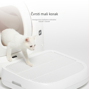 Xiaopei Podložka za kontrolu mačjeg pijeska, okrugla PVC podloga s dvostrukim filtrom, podržava pametne funkcije, kompatibilno sa poluzatvorenim kutijama za mačke
