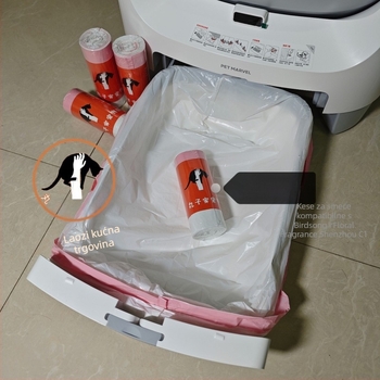 Kutija za mačji pijesak od PVC-a, kompatibilna sa vrećicama za smeće, neimportirano (Materijal: PVC; Kompatibilnost: standardne vrećice za smeće; Uvoz: Ne; Marka: Drugo)