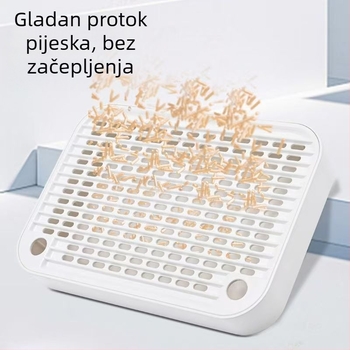 Samoposlužna kutija za mačji pijesak s pedalom, ABS plastika, za više mačaka, kontrola rasipanja pijeska