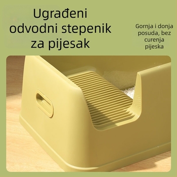 Mpets ogromna otvorena kutija za mačji pijesak, ekstra velika, protiv prosipanja, mačja WC Maine Coon Ragdoll