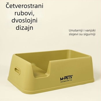 Mpets ogromna otvorena kutija za mačji pijesak, ekstra velika, protiv prosipanja, mačja WC Maine Coon Ragdoll