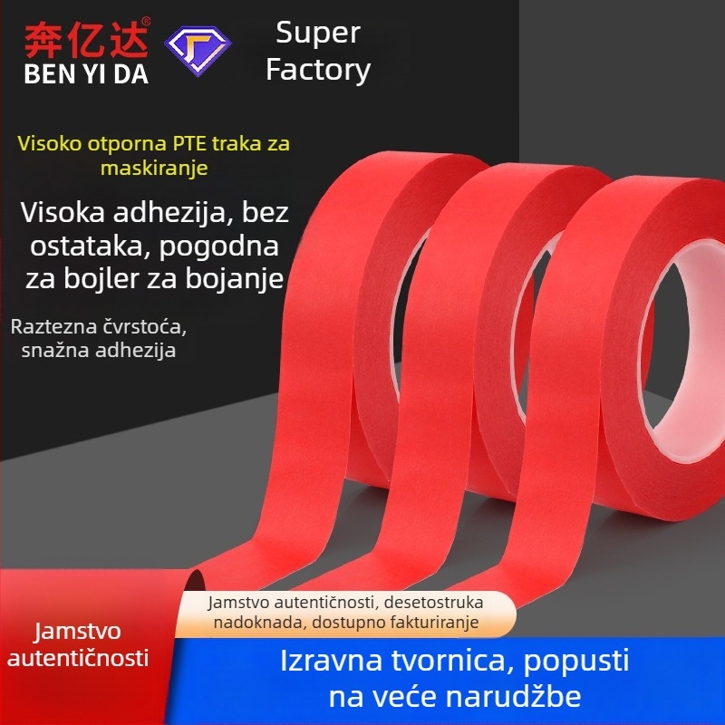 PET maskirajuća traka za PCB i pećnicu – debljina 0,25 mm, otpornost na 250–300°C, pogodna za sprej bojenje, pećnicu i PCB, lako se cijepa
