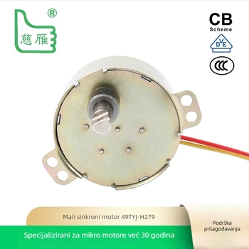 Bezčetkasti mikromotor; univerzalni AC/DC; učinkovitost >80%; raspon napona AC 36V–<1000V; certifikati CB CCC RoHS VDE