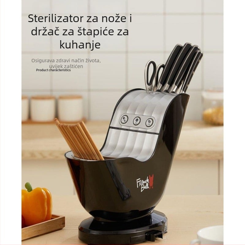 Sve-u-jednom dezinfekcijski držač noževa i kutija za štapiće sa sušenjem • materijal PP+PET • stolni dizajn • minimalistički stil