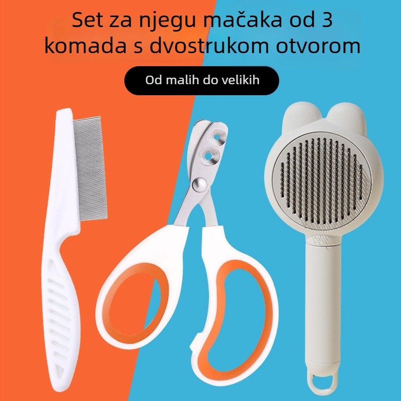 Set za njegu mačaka: kliješta za nokte, mačje škarice, alat za početnike, češalj za mačiće