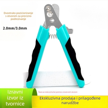 Klipovi za nokte kućnih ljubimaca od nehrđajućeg čelika, za mačke i pse, s dvostrukim okruglim otvorom