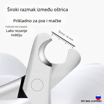 Klešta za nokte kućnih ljubimaca od čelika – integrirani dizajn, veliki otvor, visoka tvrdoća za pse i mačke