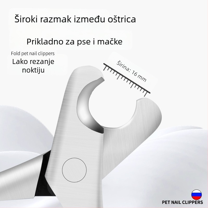Klešta za nokte kućnih ljubimaca od čelika – integrirani dizajn, veliki otvor, visoka tvrdoća za pse i mačke