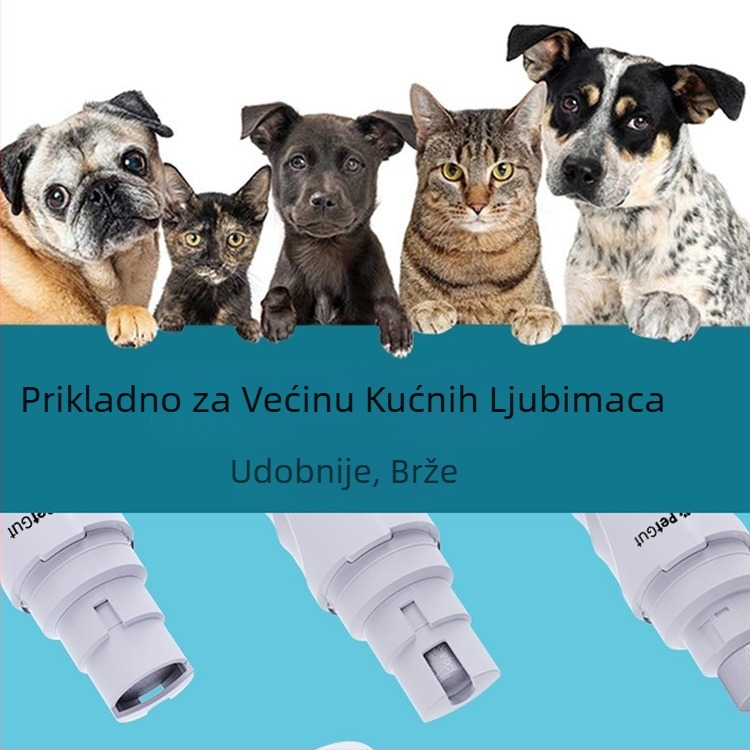 Električni brusilnik za kandže kućnih ljubimaca s niskom vibracijom, ABS kućište i brusni kamen od nehrđajućeg čelika