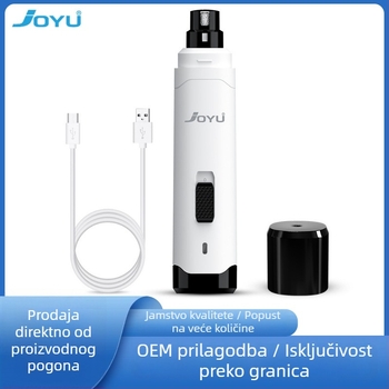 Joyu Električni brusitelj za nokte kućnih ljubimaca – visoka snaga, automatski, USB punjiv, za pse i mačke
