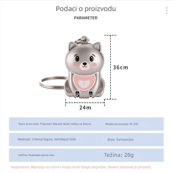 Set kliješta za nokte – prijenosni, ručni, 304 nehrđajući čelik, mačji dizajn