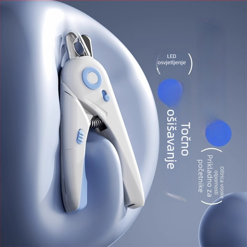 Peijie Pets kliješta za nokte mačke s LED, nehrđajući čelik, ručno upravljanje