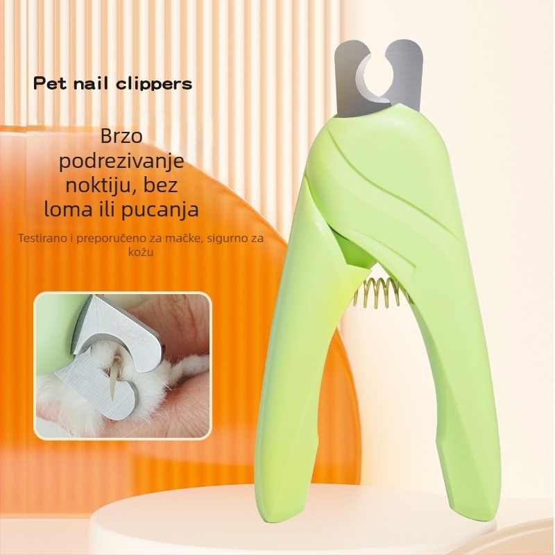 Klešta za nokte za mačke i pse s nehrđajućom glavom rezača za njegu noktiju
