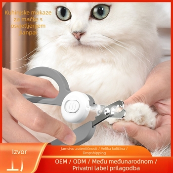Klešta za nokte mačke s LED svjetlom