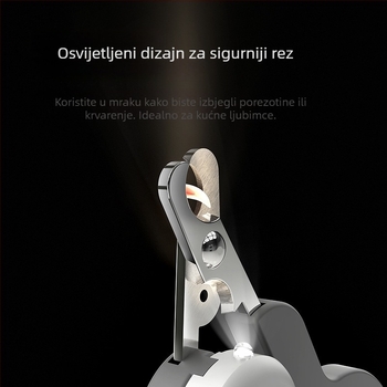 Klešta za nokte mačke s LED svjetlom