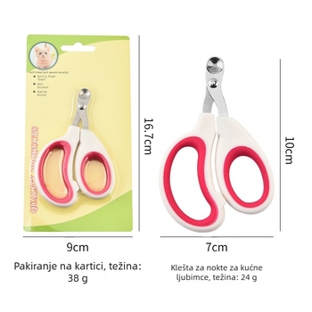 Klešta za nokte kućnih ljubimaca za mačke i pse, namijenjena početnicima, sigurna za mačiće i štenad, zaštita od slučajnog rezanja bliže živcu