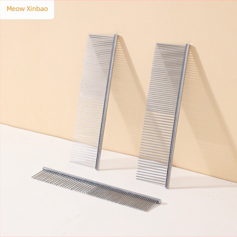 Meow Xinbao dvozubni češalj za njegu kućnih ljubimaca, nehrđajući čelik