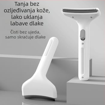 Greb za uklanjanje dlaka kućnih ljubimaca — zakrivljen, s finim zubima; Materijal: plast + nehrđajući čelik; 117 g po pakiranju; 120 paketa po kartonu