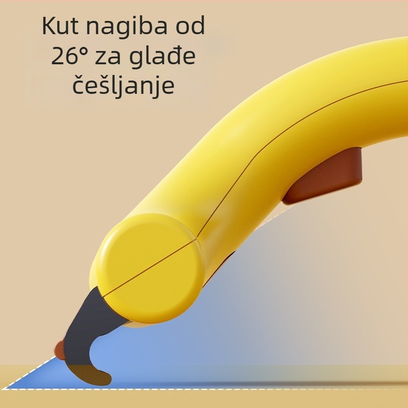 Mačji raščešljavajući češalj, nehrđajući čelik, alat za njegu dlake, univerzalna upotreba, 96 g, uklanjanje dlaka jednim klikom