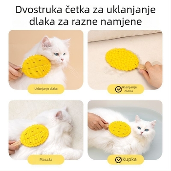 Četka za njegu kućnih ljubimaca - dvostrani Durian masažni češalj, za mačke i pse, uklanjanje dlaka i čišćenje, materijal PP