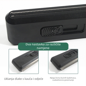 Češalj za njegu kućnih ljubimaca za pse i mačke, igličasti češalj od nehrđajućeg čelika, alat za njegu s jednim gumbom, češalj za uklanjanje dlaka, alat za uklanjanje buha