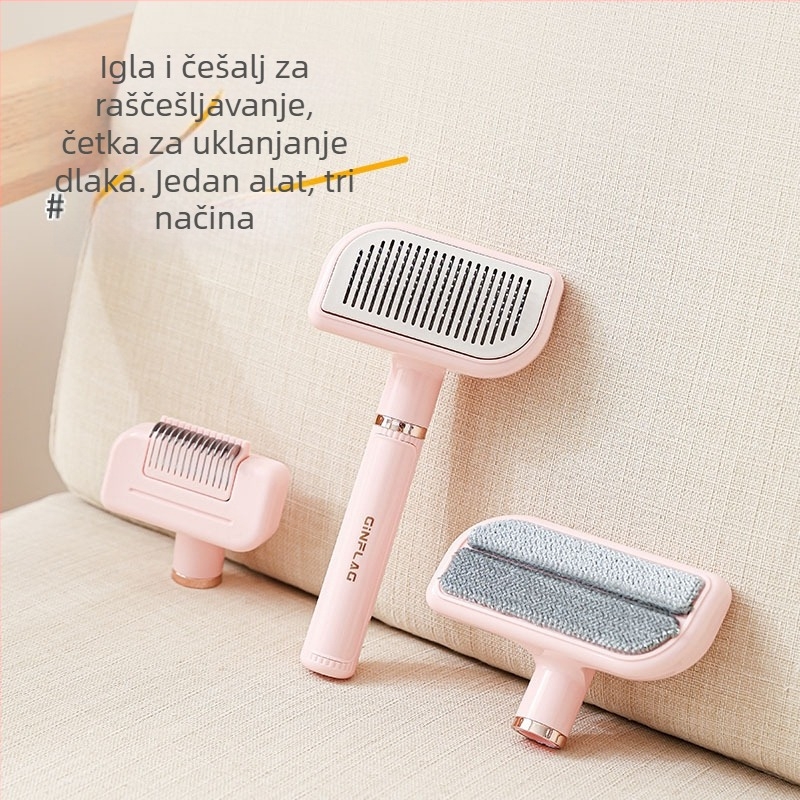 Višenamjenski igličasti češalj za pse i mačke, češalj za uklanjanje dlake Teddy i Bichon, ABS materijal, OEM/ODM prilagodba dostupna