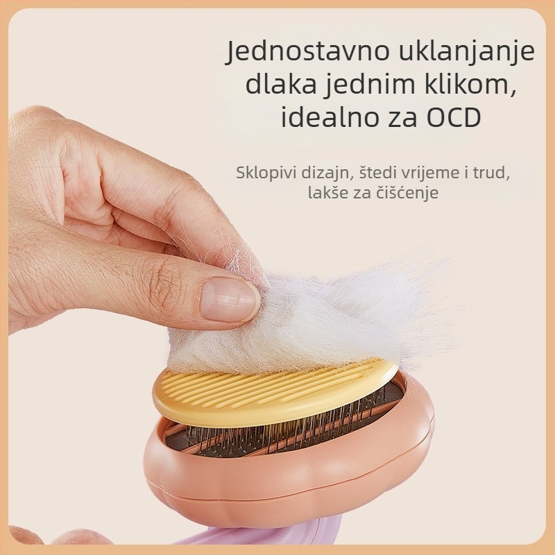 Četka za kućne ljubimce za mačke i pse — četka s iglicama, uklanjanje dlaka, dizajn suncokreta (Brend: Ferret Fragrance)