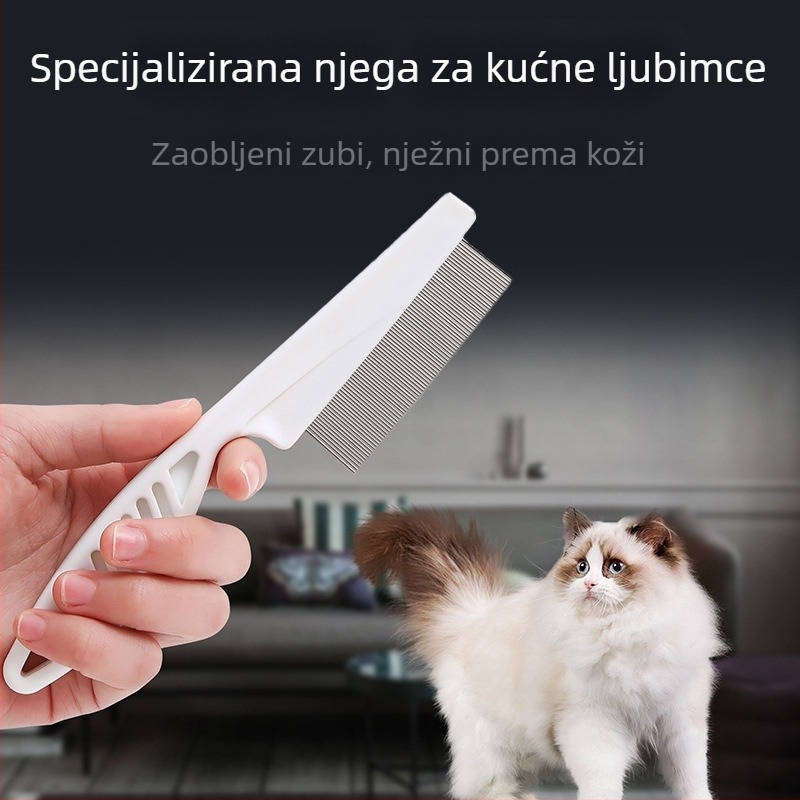 Četka za kućne ljubimce – protiv buha i uši, s finim zubima, CG brand, plastična