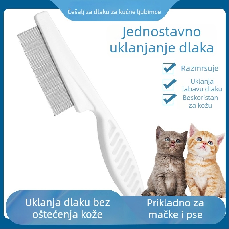 Četka za kućne ljubimce – protiv buha i uši, s finim zubima, CG brand, plastična
