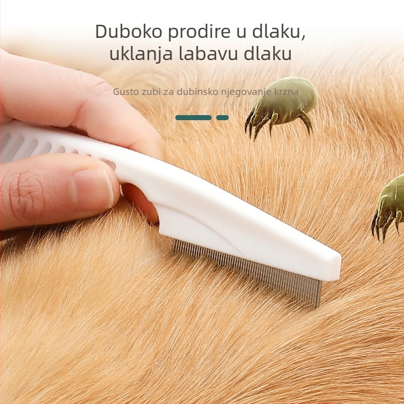 Četka za kućne ljubimce – protiv buha i uši, s finim zubima, CG brand, plastična