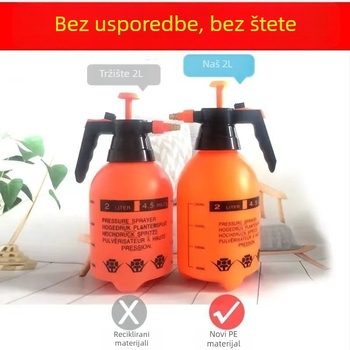 2L pneumatska zalijevka s raspršivačem za njegu cvijeća, kućno vrtlarenje