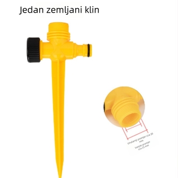 Plastični vrtni prskalice s ugrađenom bazom, 360° rotacija, domet raspršivanja 2–10 m, mlaz/sprej glava