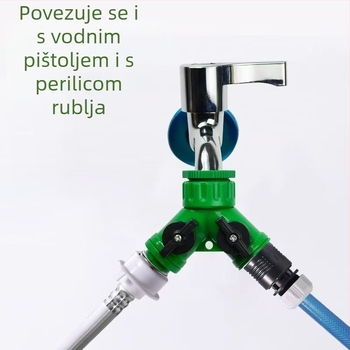 Spoj vodovodne cijevi, troputni Y-konektor, brzo spajanje, plastični