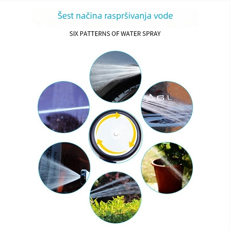 IRIS Alice sprej pištolj za vodu – Za pranje automobila, podesiv protok vode, šest funkcija, visok tlak