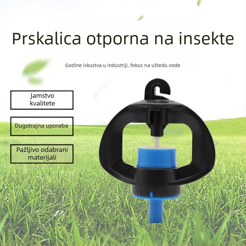 Mikro raspršiva serija rotirajućih prskalice za vrtne navodnjavanje; mlaznica protiv insekata se zatvara kada se ne raspršuje; materijal POM; pogodno za kućno vrtlarenje, poljoprivrednu proizvodnju i javne zelene površine
