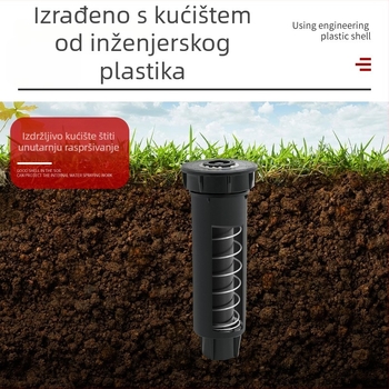 Podzemni plastični raspršivač mlaznica, unutarnji navoj, 360° prilagodljiv raspršivanje, šifra proizvoda 1800